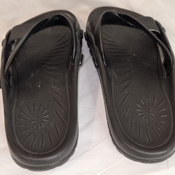Black Nike Slide Sandals Mens 8 Pool Shoe - Picture 3 of 5